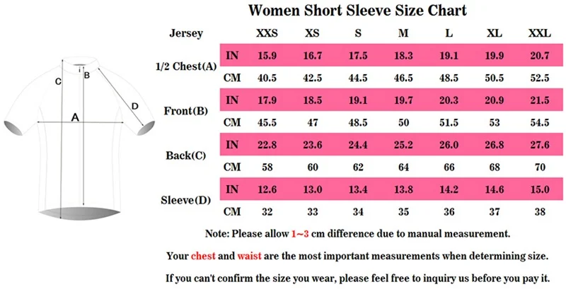 800X800 Women Jersey Size Chart
