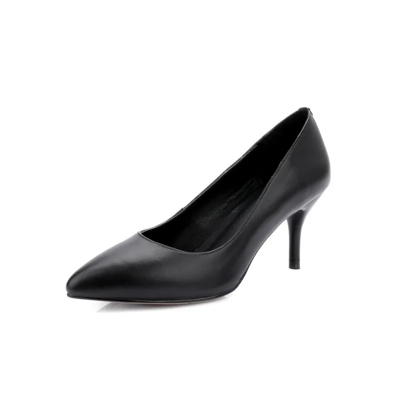 

2019 spring and autumn new single shoes shallow mouth pointed stiletto high heel women's shoes black ljj 0428
