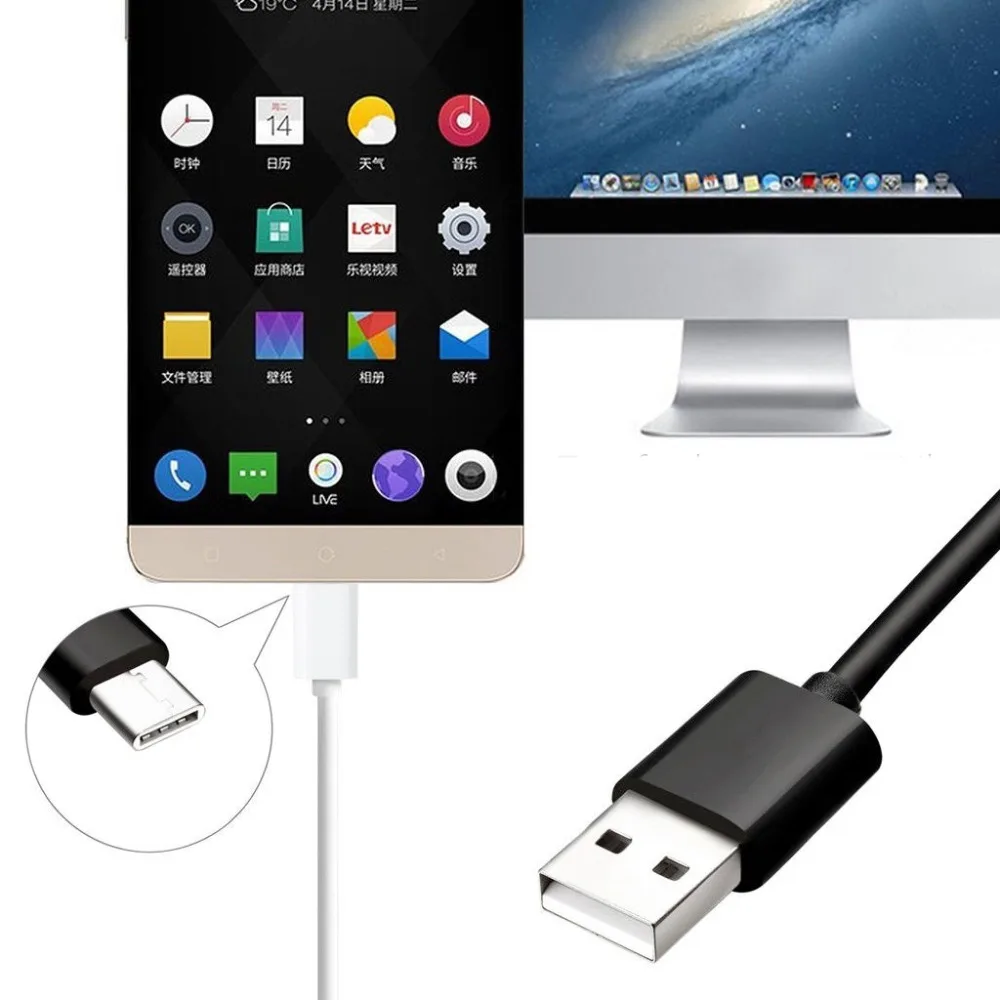 Оригинальный USB кабель Xiaomi type C 1A мобильный телефон линия синхронизации данных