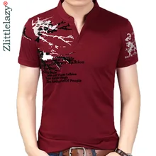 Брендовая Повседневная летняя футболка поло с буквенным принтом и короткими рукавами для мужчин, рубашка поло из джерси, роскошные мужские поло, футболки, платье, мода 41662