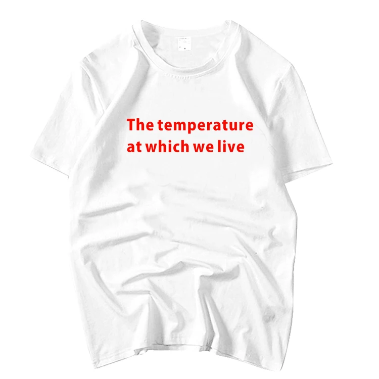 

Kpop shinee Min Ho concert same the temperature at which we live printing t shirt summer simple o neck short sleeve t-shirt