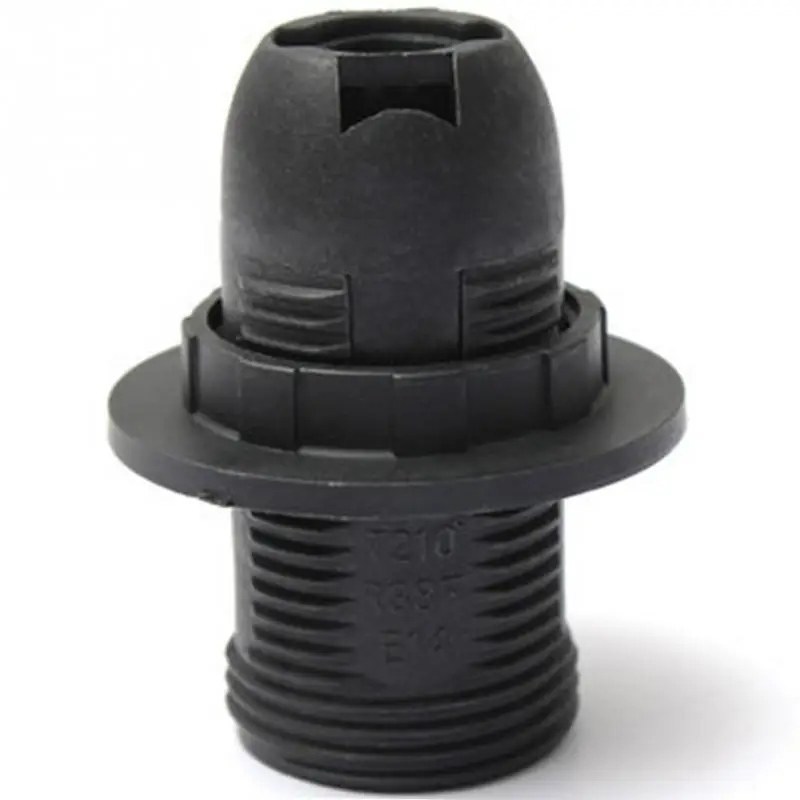 250V 2A пластиковый практичный E14 светильник лампа держатель подвесной разъем кольцо абажура - Цвет: Черный