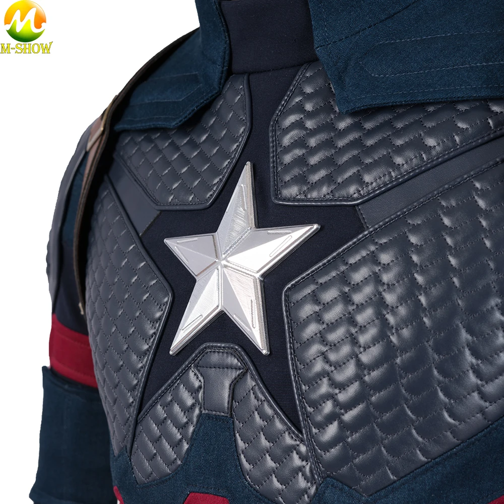 Avengers Endgame Captain America Cosplay Costume Steve Rogers Cosplay Full Set Christmas Carnival Halloween Party