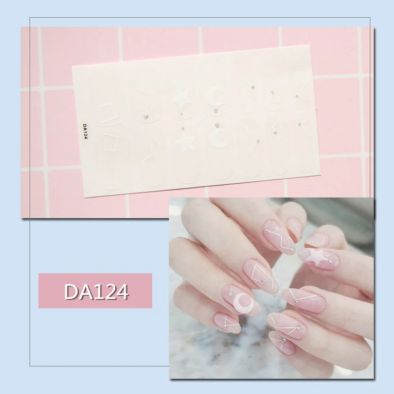 1 лист Водонепроницаемый самоклеющиеся наклейки для ногтей декор для ногтей DIY- MS - Цвет: DA124