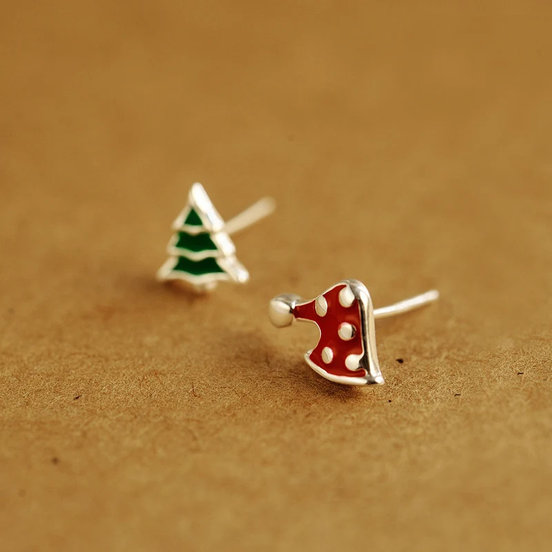 Женские серьги в виде рождественской елки|earrings for women|earrings for925 sterling |