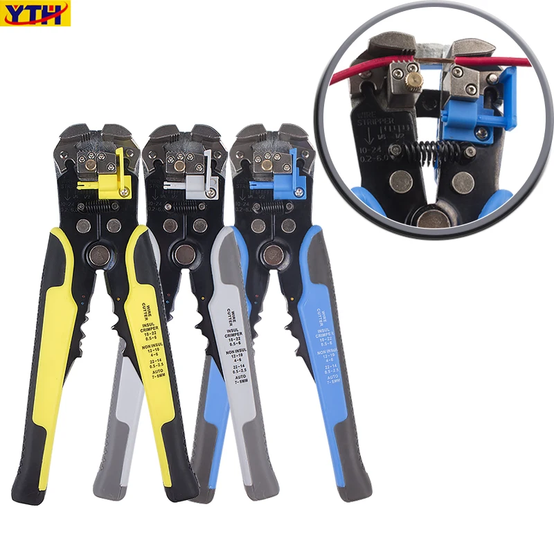 

YTH Wire Stripper Crimping Pliers Crimper Cable Cutter Automatic Terminal 0.2-6.0mm2 tool Multifunctional Stripping Tool nippers