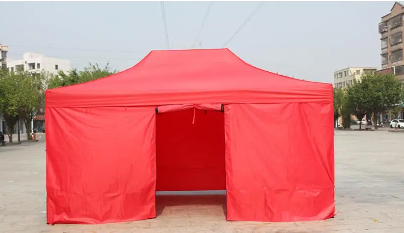 GRNTAMN уличная рекламная палатка четыре ноги складной солнцезащитный козырек навес четыре прозрачной ткани с молнией может быть использован дверь