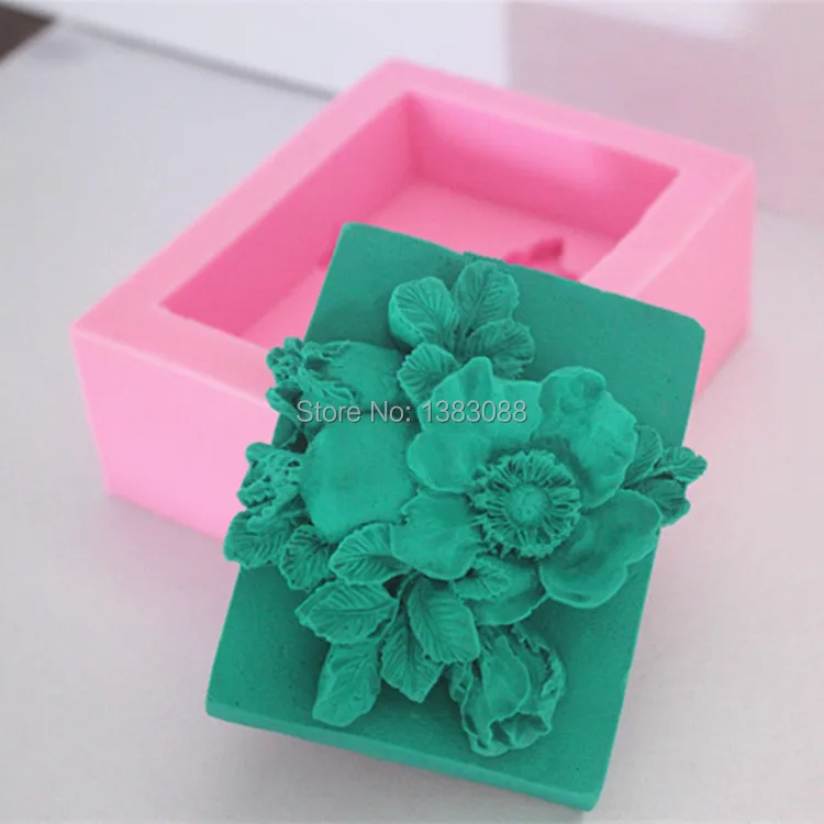 

A big flower Art Silicone Craft Molds DIY Handmade soap molds FM 357