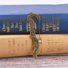 Один светящийся в темноте серебряный дракон форма закладки лепестки бусины Закладка Творческий Студент Офис Школьные принадлежности