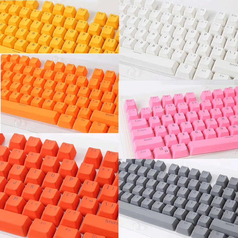 

[Hfsecure] OEM 104 клавиши с подсветкой PBT, колпачки для механической клавиатуры, розовый, оранжевый, синий, зеленый цвет, полупрозрачные колпачки для ключей