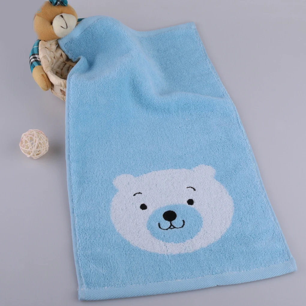 25*50cm Cartoon Embroidered Towel Smiley Face Cotton Wash Cloth Hand