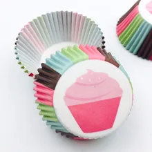 100 шт./лот кекс лайнеры Еда Класс Бумажные Формочки для капкейков форма для выпечки кексов кухонные капкейки Чехлы для пирожных
