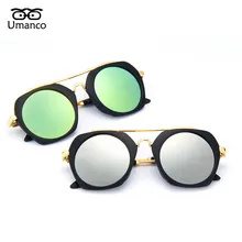 Umanco винтажные металлические солнцезащитные очки детские модные круглые оттенки солнцезащитные очки для девочек и мальчиков детские пластиковые очки Детские солнечные очки подарки