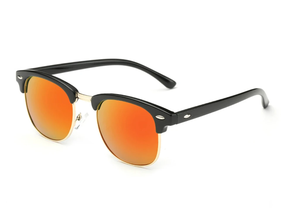 ELITERA полуоправа поляризованных солнцезащитных очков Для мужчин Для женщин UV400 Брендовая дизайнерская обувь классические металлические солнцезащитные очки девушкам - Цвет линз: black red