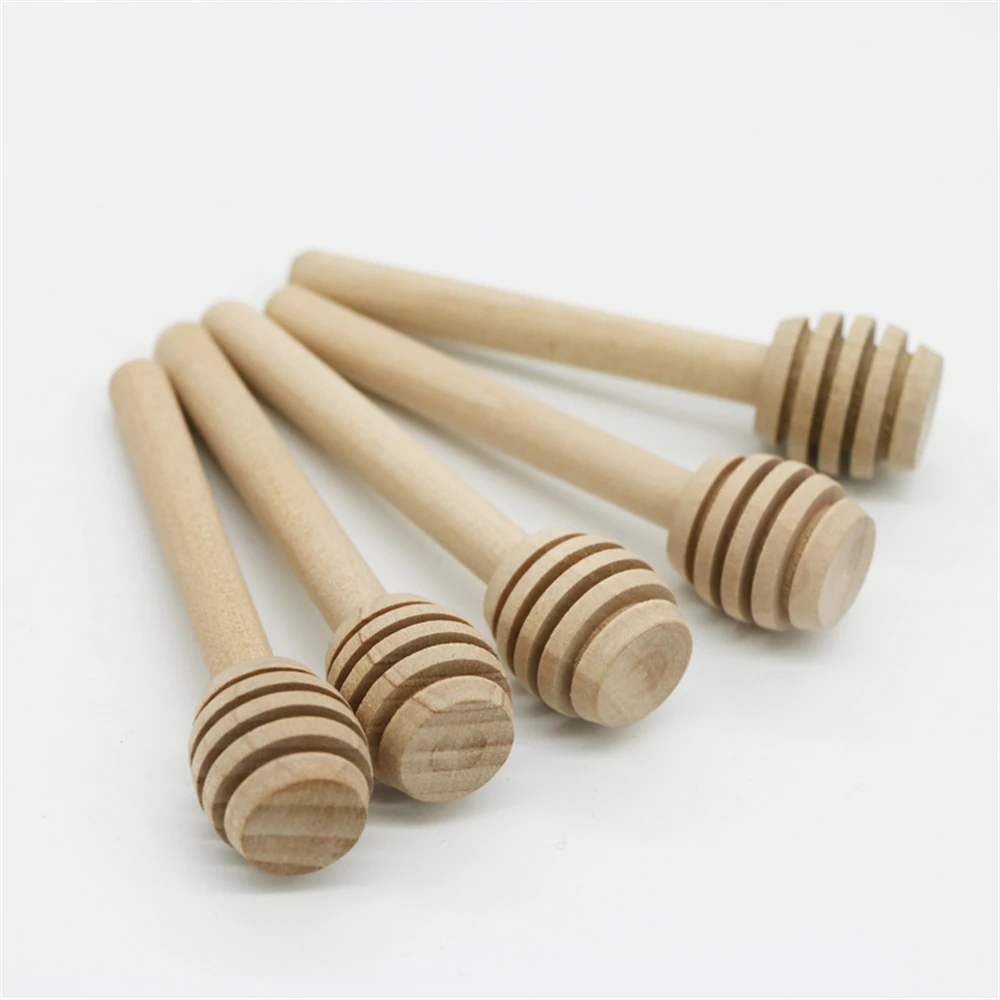10000 pcs Mini Wooden Honey Stick Wood Honey Spoon Stir Bar Honey Jar