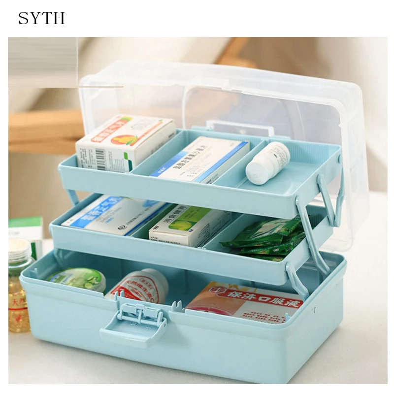 

SYTH Hot Large Capacity Family Multi-layered Chest Box Medical Storage Box Plastic Storage Box for Medicine Organizer
