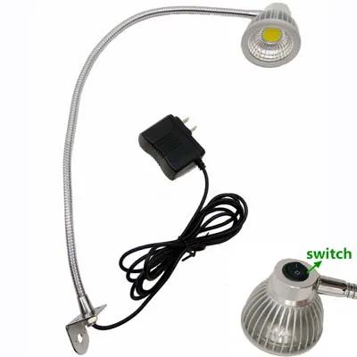  12V/24V/110V/220V WITH PLUG 5W Led Bed Mounted Reading Light With Flexible Pipe