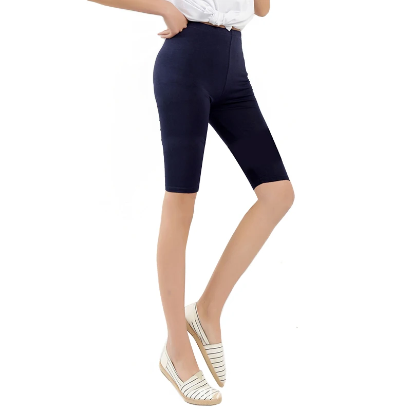Женские шорты до колена, эластичные, одноцветные, для бега, фитнеса, для девушек, повседневные брюки размера плюс, 3-5XL, FDC99