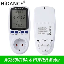 HiDANCE AC измерители мощности 220 В цифровой ваттметр ЕС счетчик энергии ватт монитор Потребление электроэнергии измерительная розетка анализатор