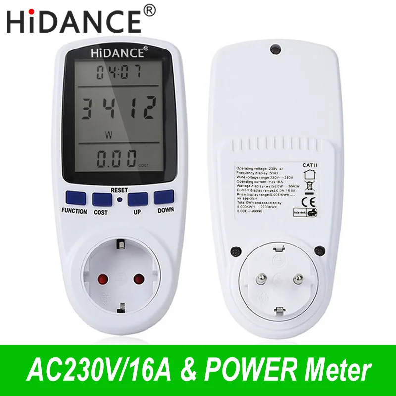 Details about   Ac Power Meters Digital Wattmeter Electricity Power Energy Consumptions Meter 