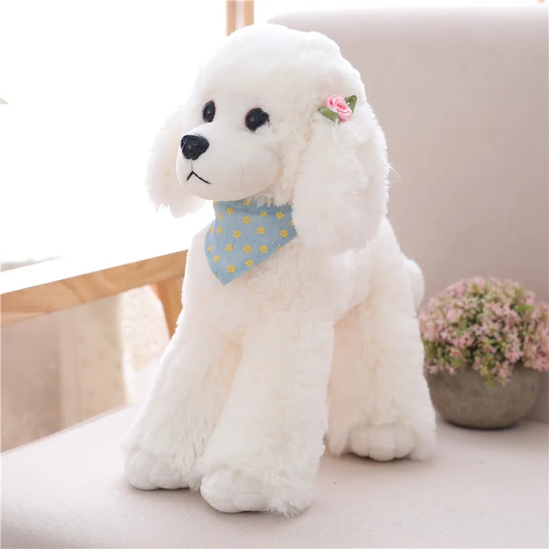 Милый Пудель плюшевая собака моделирование чучело плюшевая игрушка для девочек подарок на день рождения украшение дома