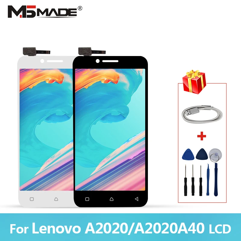 

Original 5.0" For LENOVO Vibe C A2020 LCD Touch Screen Display Digitizer Assembly Parts For Lenovo A2020a40 Display With Frame