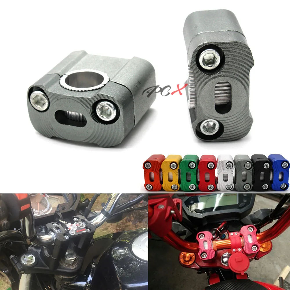 Silver Cnc Pit Dirt Motorcycle 22mm 28mm Universal Aluminum Pivoting