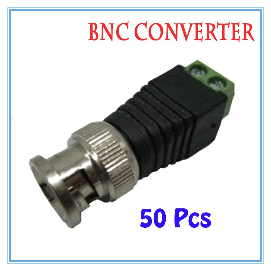 

50 pieces BNC CCTV Video Balun passive Transceiver Male Adapter For CCTV IP Camera Power Supply Surveillance Accessories