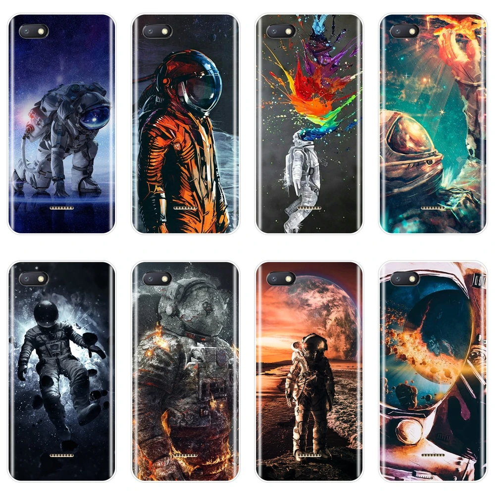 Задняя крышка космонавта для Pocophone F1 Xiaomi Redmi Note 6 Pro 5A Prime 5 4 4X S2 6A Plus 4A Мягкий
