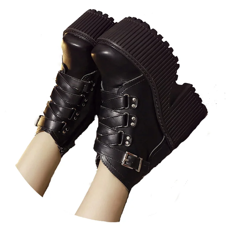 Botas Y Botines Mujer Брендовые дизайнерские ботинки на платформе в стиле рок Ботинки Martin