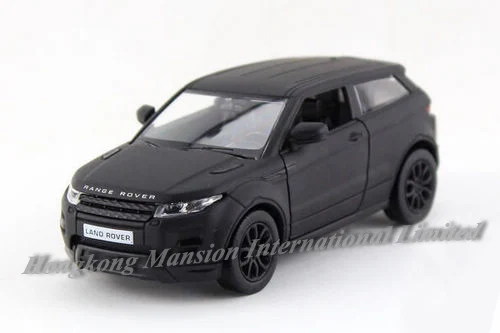 1:36 Масштаб литья под давлением металлическая модель автомобиля SUV для Range Rover Evoque коллекция лицензированных моделей оттягивающая игрушка автомобиль-матовый черный - Цвет: Matte Black