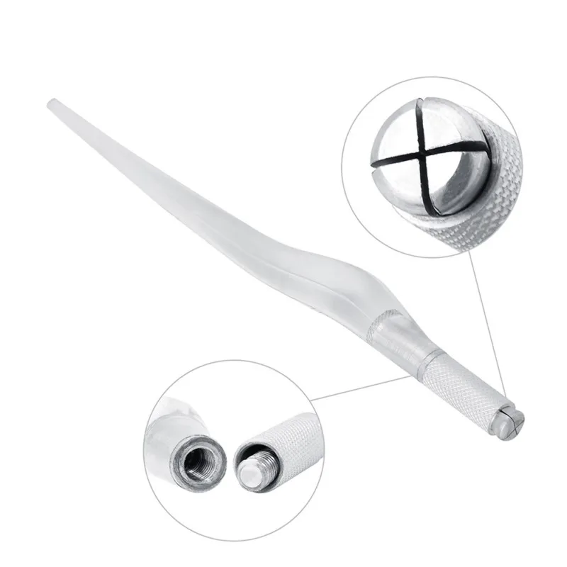 

Pro Manual Tattoo Pen PCD Eyebrow Microblading Machine Set For 3D Permanent Makeup With 50pcs 9R Needles Blades Tool Tebori Kit