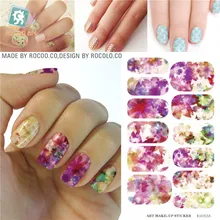Waterproof nail stickers and selling the move water make-up nail art decal sticker decorations-free Nail Polish K5712B