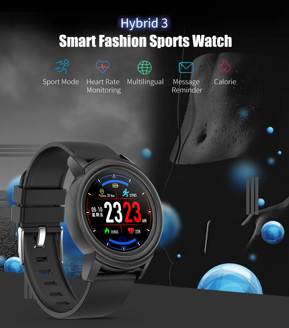 RUNDOING NY01 Смарт часы Полный Круглый экран цвет сообщение напоминание Мода Smartwatch фитнес трекер монитор сердечного ритма