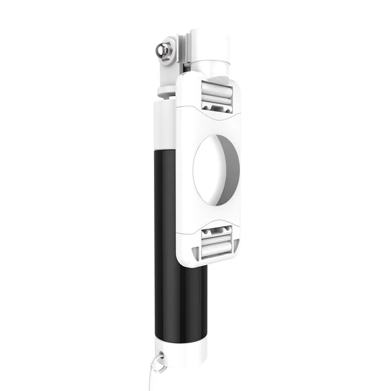 Floveme Универсальный мини палка для селфи 360 Поворотный складной Портативный Выдвижная проводной само палку для iphone Samsung Huawei Xiaomi селфи палка палка для селфи монопод - Цвет: Black