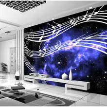 KTV телевизионные музыкальные ноты лист музыкальный фон 3D обои фрески гостиная спальня кабинет бумага 3D обои