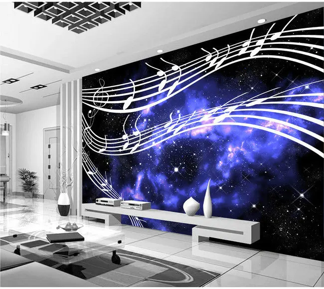 Us 159 47 Di Scontoktv Televisione Nota Musicale Foglio Di Musica 3d Sfondo Murales Carta Da Parati Soggiorno Studio Camera Da Letto Carta Da