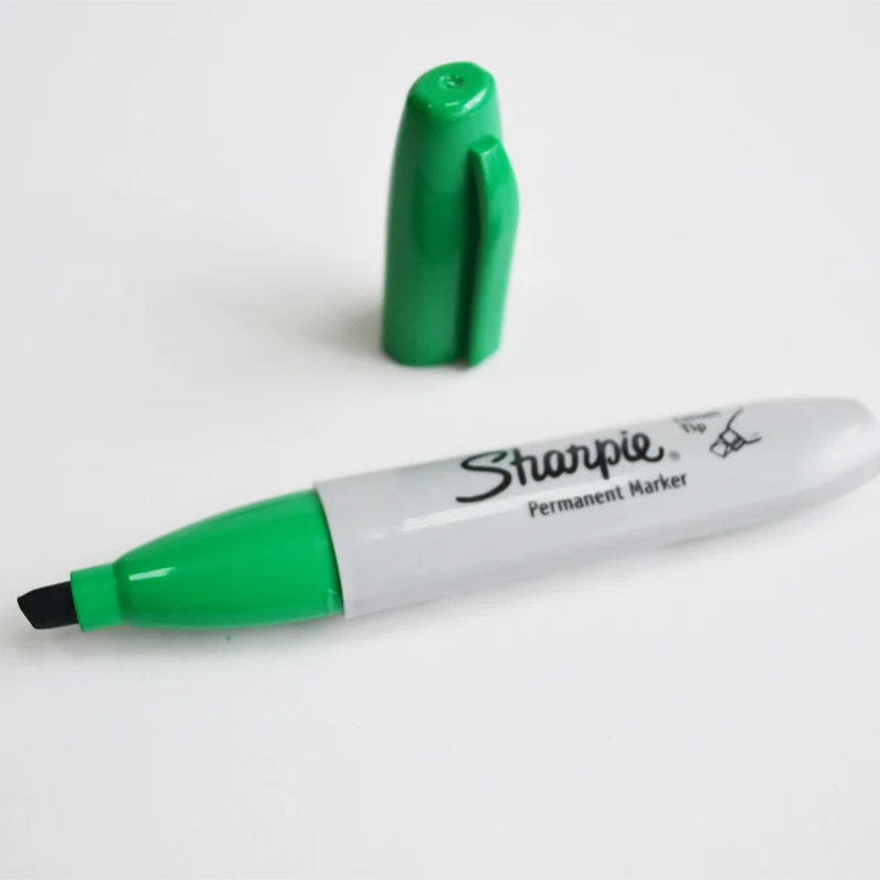 Green Red Black Blue Chisel Tip Sharpie Permanent Markers