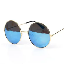 Mirrored Retro Round Sunglasses Men Women Brand Designer Female Male Sun Glasses Men's Women's Vintage Glasses