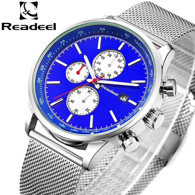 

Brand New Chronograph Men's Quartz Watches Fashion Casual Full Steel Sports Watches Men Business Quartz watch Relogio Masculino