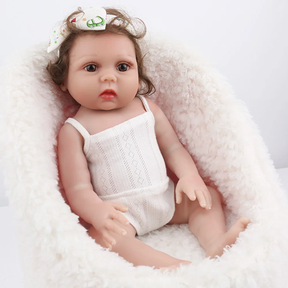 NPKDOLL Reborn Baby Doll 17 дюймов полный винил реалистичные детские развивающие красивые игрушки для ванной дети Playmate милый Bebe Reborn