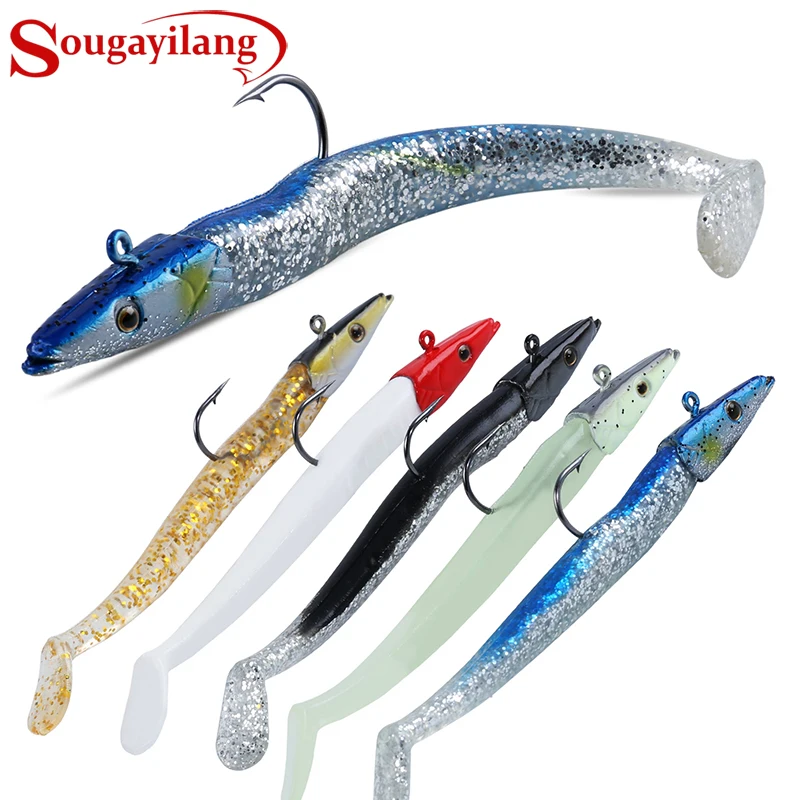 Sougayilang 5 шт. искусственные рыболовные приманки 23 г 10 2 см мягкие ложные для ловли