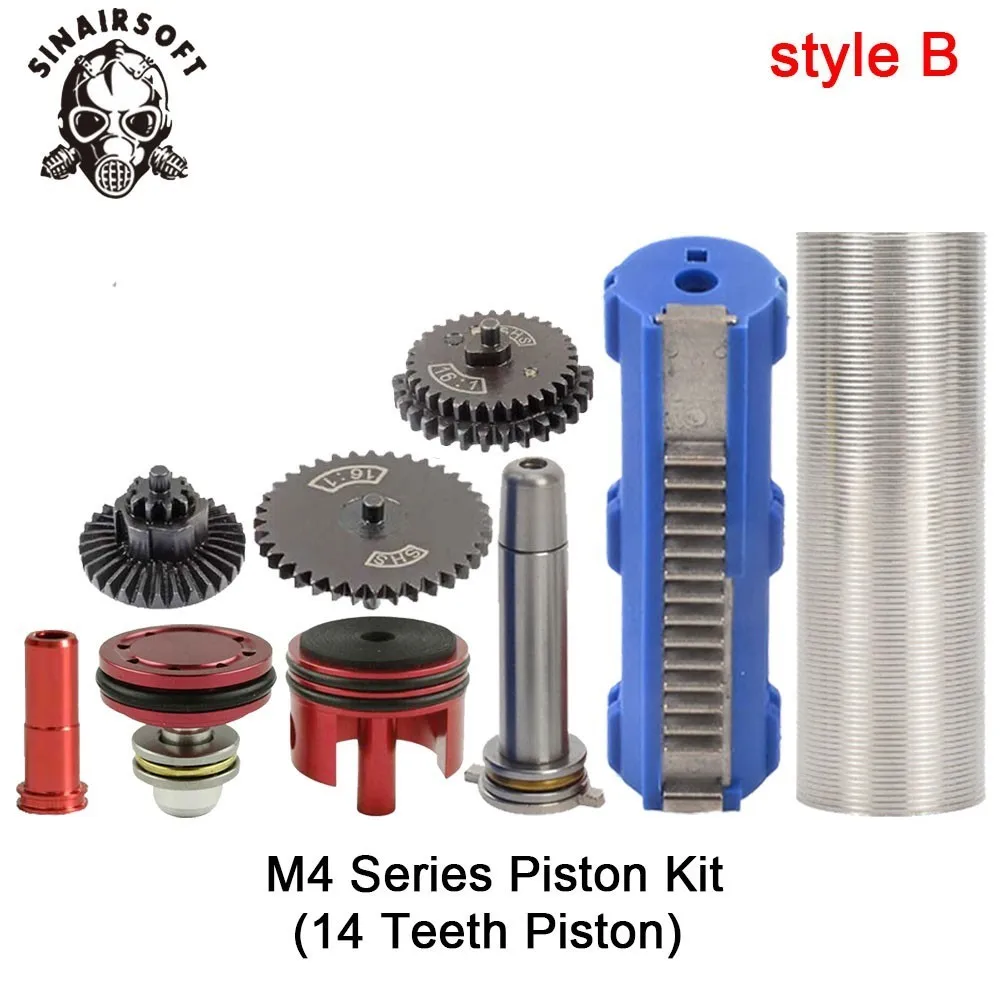 SHS-16-1-Gear-Nozzle-Cylinder-Spring-Guide-14-Teeth-Piston-Kit-Fit-Airsoft-M4-M16 (1)