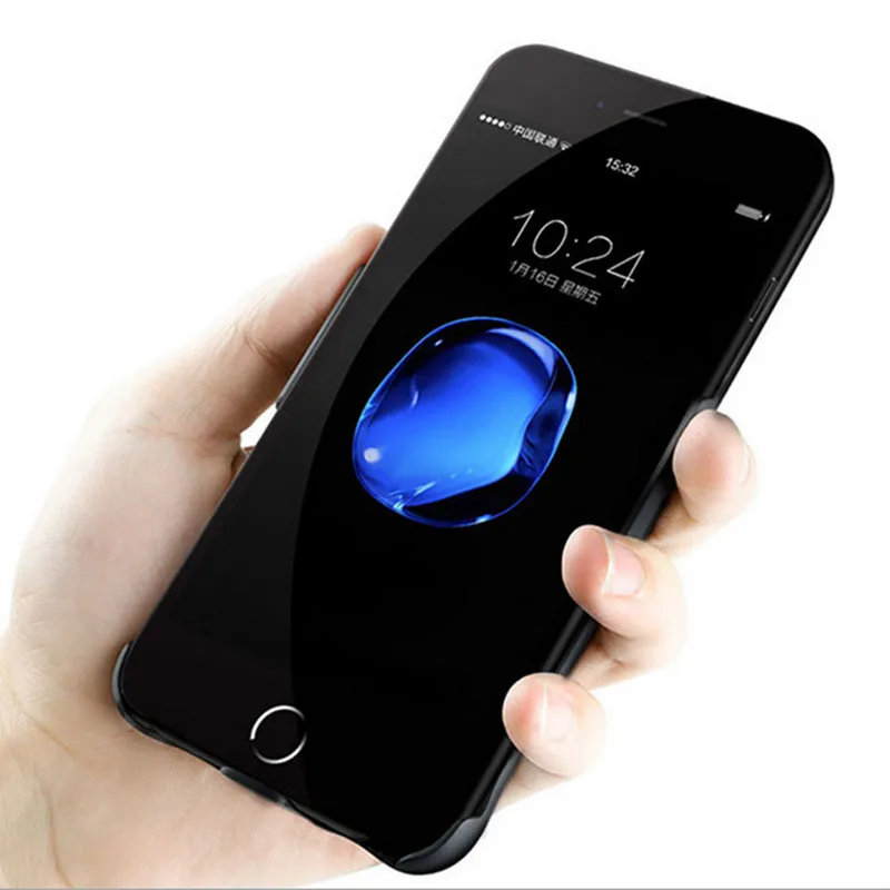 Беспроводной 10000 mAh назад клип батарея зарядное устройство банк питания для Apple iPhone 6 6s 7 держатель мобильного телефона функция питания Чехлы 4,7 дюймов