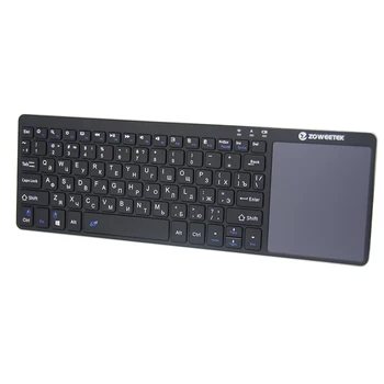 

Zoweetek K12-1 Russian Version Mini 2.4G Wireless Russian Keyboard Mouse Touchpad Handheld Keyboard for Android TV BOX PC