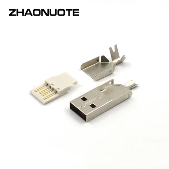 

10pcs USBAM Soldering Cable Male Connector Type Plug Terminal USB2.0 Interface Terminal USB Plug