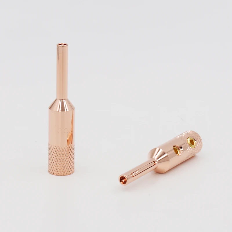 

4Pcs X 99.98% brass Audio banana Plug speaker cable connectors plug