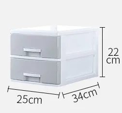 Минималистский пластиковый лоток для хранения серый белый стол ящик для хранения Органайзер для косметики контейнер для косметики Декор для дома и офиса - Цвет: 2 layers L