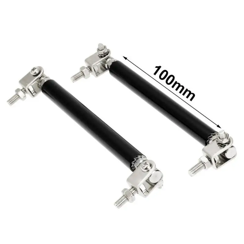 2 piezas Universal 100mm ajustable coche vehículo parachoques delantero labio divisor alerón barra de apoyo barra Auto Exterior partes