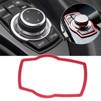 

DWCX Car Red Interior Multimedia Button Cover Molding Trim Fit For BMW 1 3 4 5 7 Series X1 X3 X4 X5 X6 E70 E84 F10 F25 F34 F31